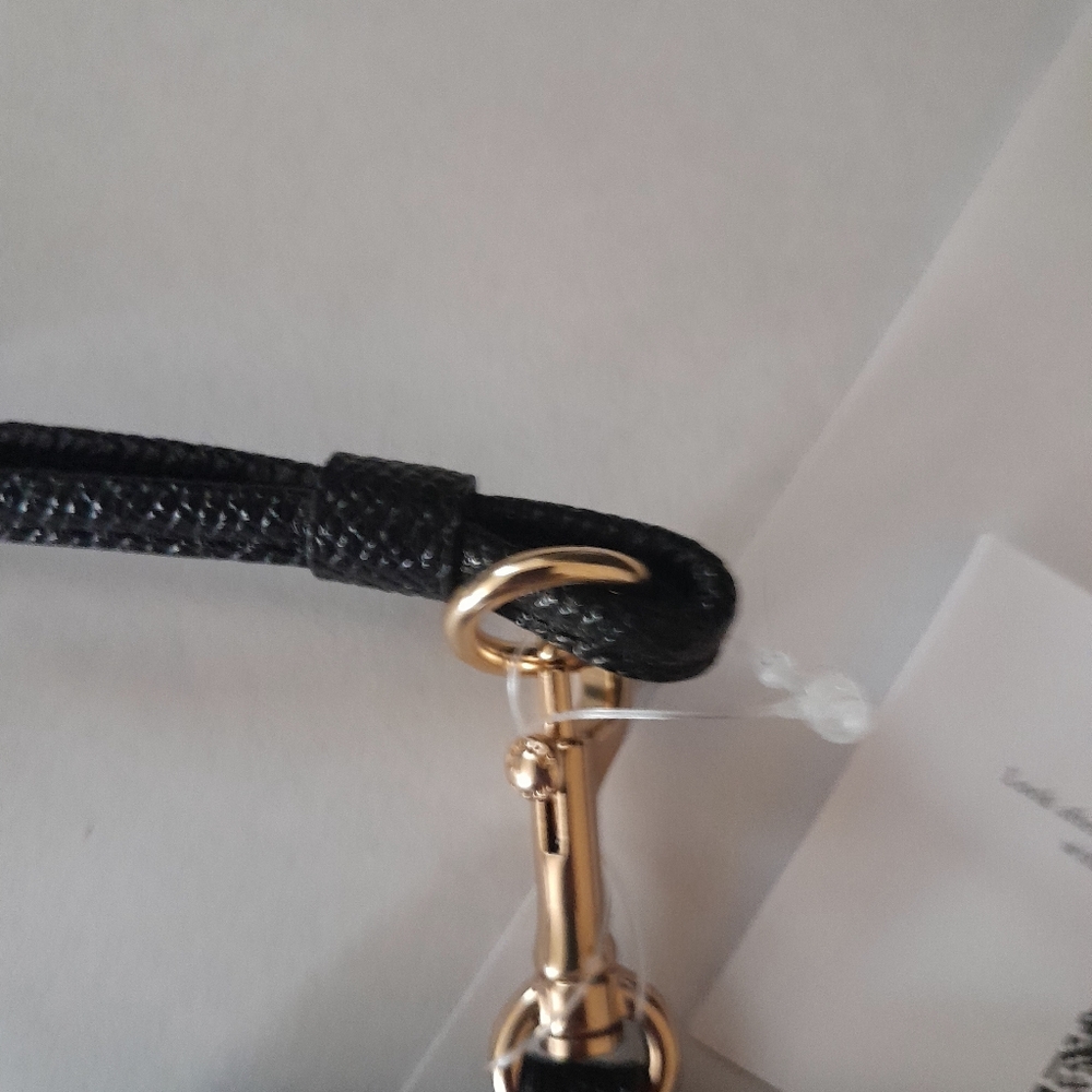 New Coach Lanyard With Detachable Card Case Black/Gold NWT - Picture 8 of 8